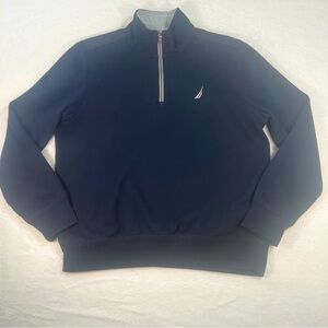 Men’s Blue Nautica 1/4 zip up sweater size Medium